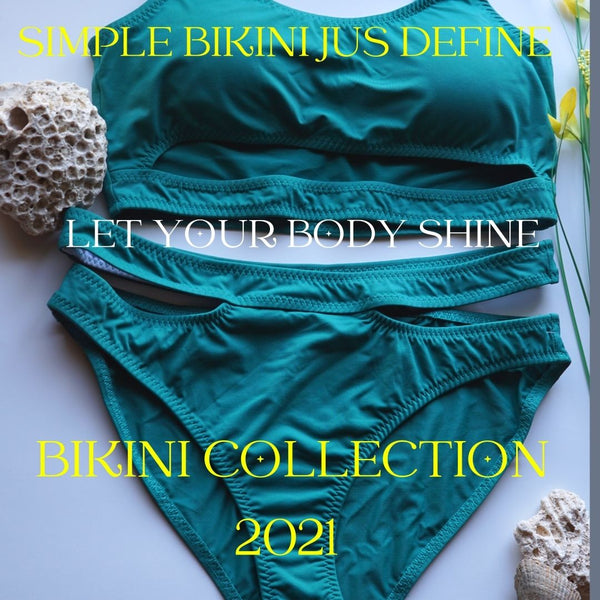 Sandy Deep Green Cut Out Bikini